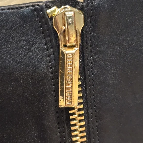 Karl Lagerfeld 'Susie' Smooth Leather Bootie Sz 10 - Picture 12 of 12